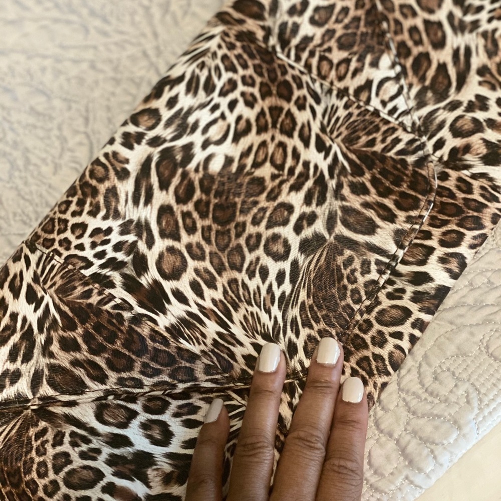 Oversized leopard clutch purse
